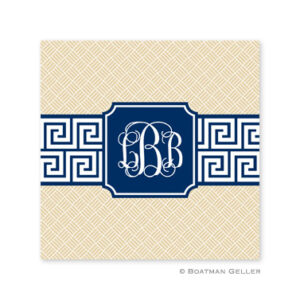 Coaster - Greek Key Band Navy