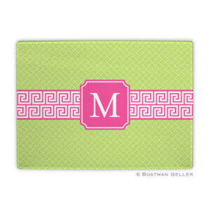 Cutting Board - Greek Key Band Pink