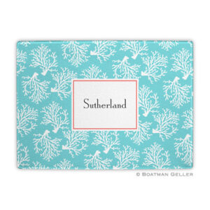 Cutting Board - Coral Repeat Teal