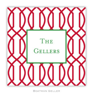 Paper Coasters - Trellis Reverse Cherry