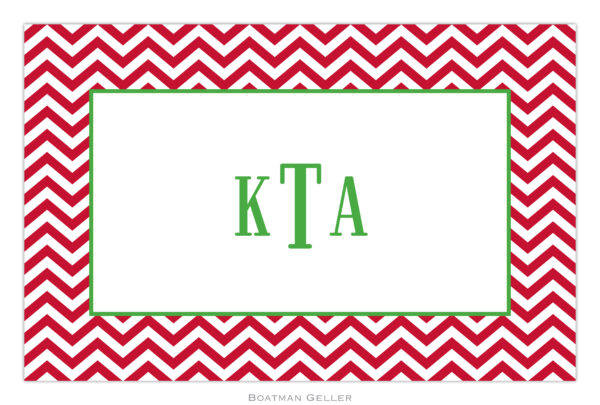 Placemat - Chevron Red