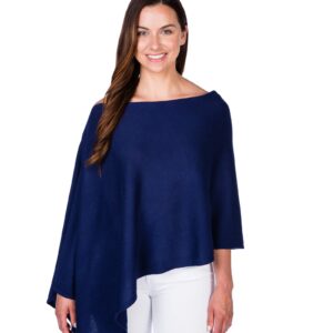 Trade Wind Cashmere Blend Dress Topper Poncho (Midnight)